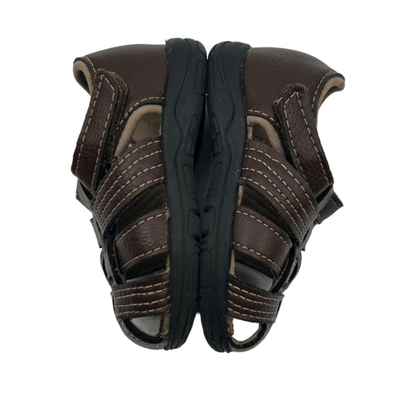 wonder nation Brown Strappy Fisherman Sandals Size 3 Boy's - Picture 7 of 9